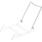 Bard's Folding White and Clear Plastic Easel Stand, 5" H x 4" W x 5.5" D